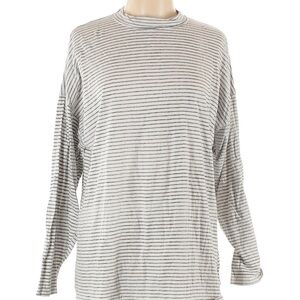 We The Free Gray Striped Long Sleeve Tee